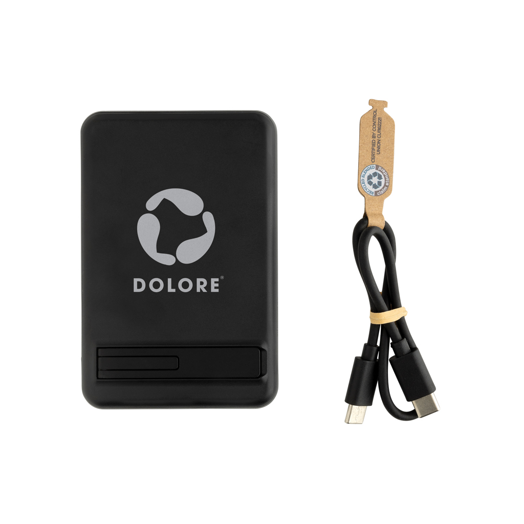 Zen 5000mAh 5W magnetische Bambus-Powerbank aus RCS rPlastik