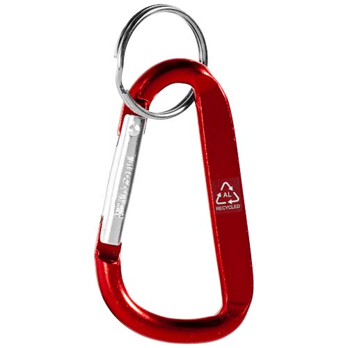 Timor RCS Karabiner Schlüsselanhänger aus recyceltem Aluminium  - rot