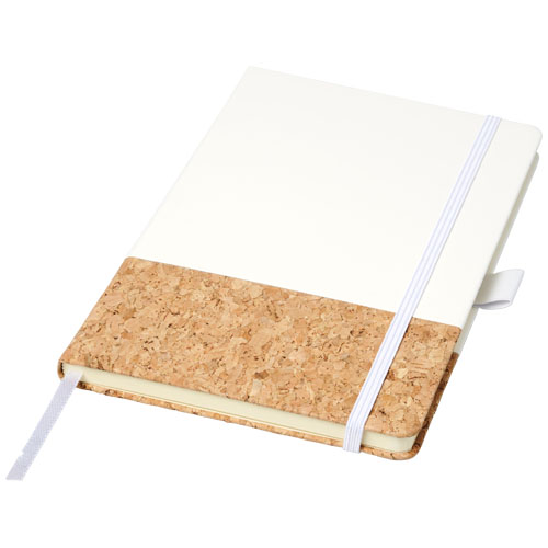 Evora A5 Notizbuch Thermo PU mit Kork - weiss