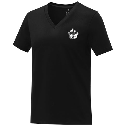 Somoto T-Shirt mit V-Ausschnitt für Damen - schwarz / S