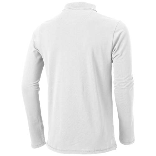 Calgary 180 g/m² Langarm Poloshirt für Herren - weiss / XS