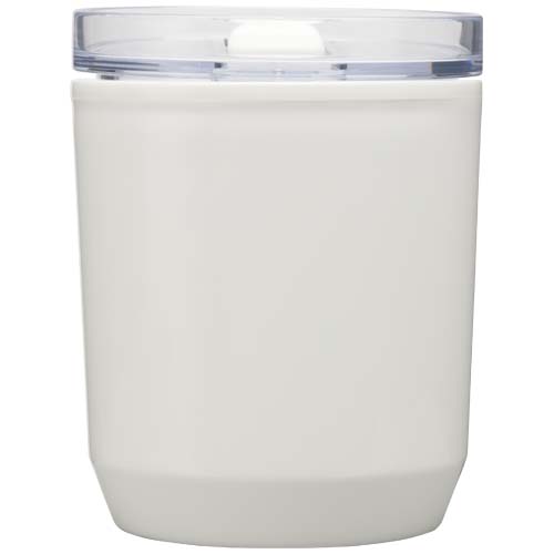 Hudson 180 ml doppelwandiger Becher aus recyceltem Kunststoff  - weiss