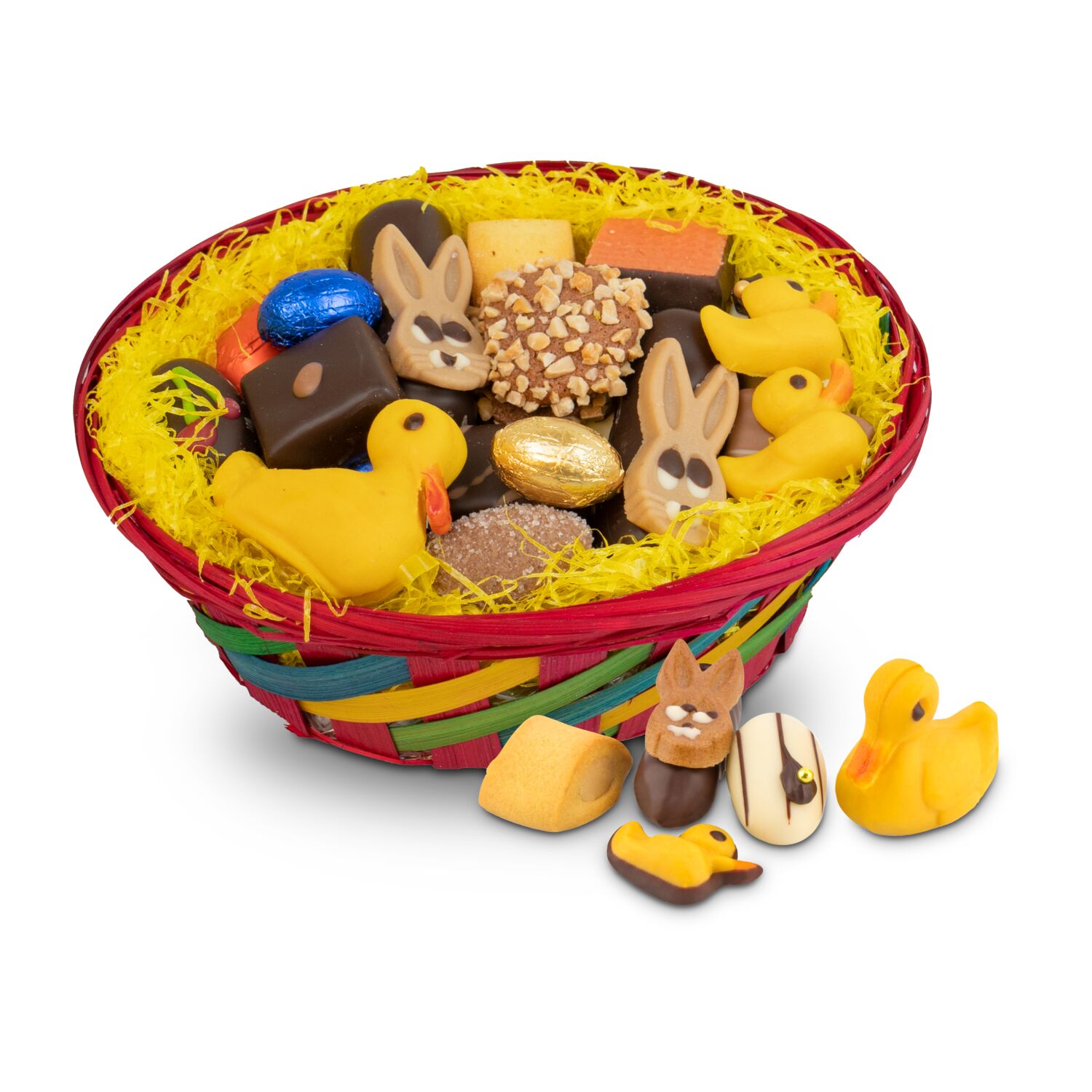 Geschenkartikel: Großer Osterkorb mit Confiseriespezialitäten, 600 g