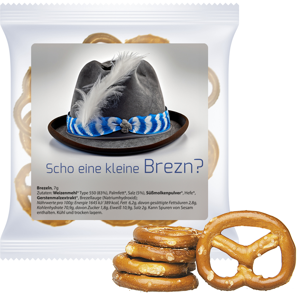 Bio Mini Brezeln Original, ca. 7g, Express Maxi-Tüte mit Etikett