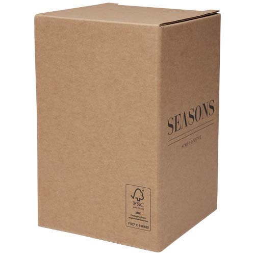 Supo 480 ml doppelwandiger Lunchpot aus recyceltem Edelstahl mit faltbarem Löffel - weiss