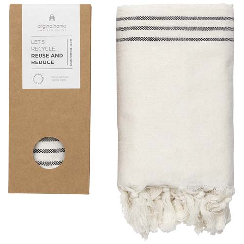 Originalhome Tuch 85 × 175 cm aus recyceltem Material - offwhite
