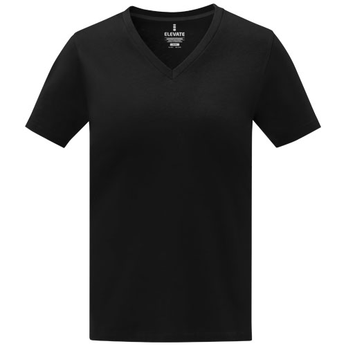 Somoto T-Shirt mit V-Ausschnitt für Damen - schwarz / S