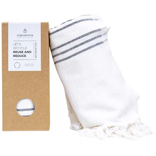 Originalhome Tuch 85 × 175 cm aus recyceltem Material - offwhite