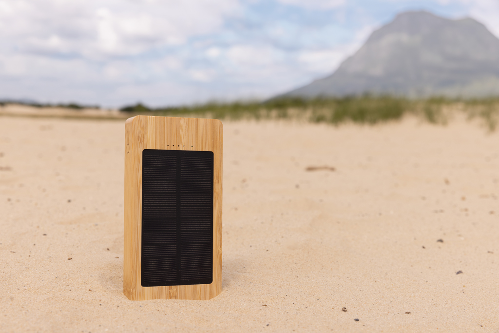 Sunwick 10.000mah Bambus Solar Powerbank