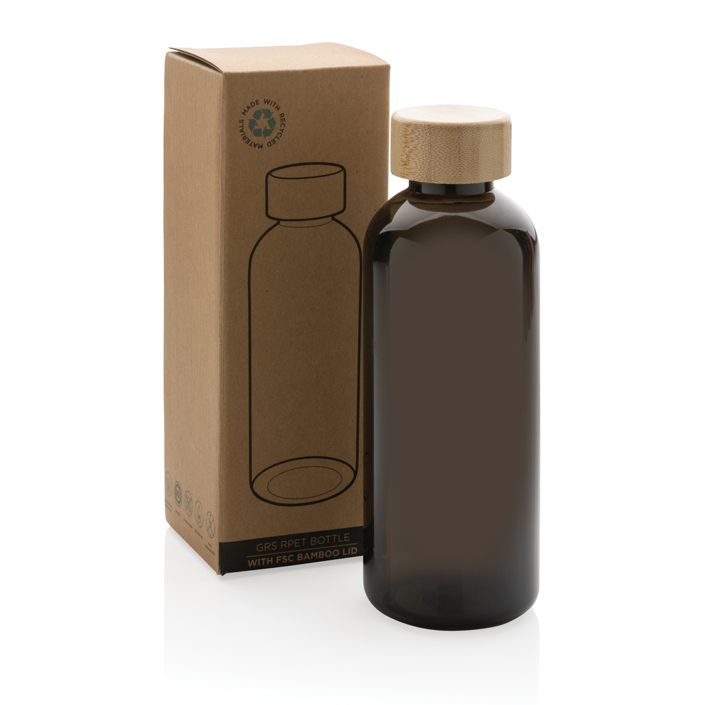 RCS rPET Flasche mit Bambus-Deckel