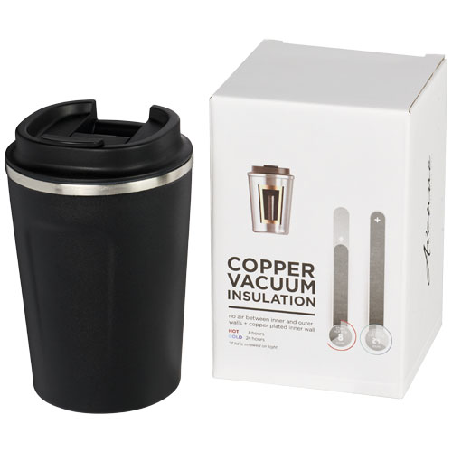 Thor 360 ml auslaufsicherer Kupfer-Vakuum Isolierbecher - schwarz