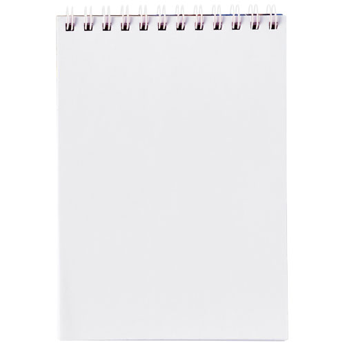 Desk-Mate® A6 Notizbuch mit Spiralbindung - weiss / 50 Seiten