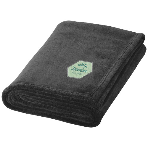 Bay Plaid-Decke aus extraweichem Coral-Fleece - schwarz