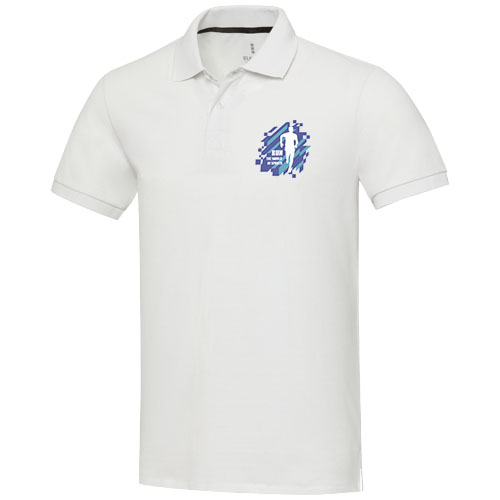 Emerald 200 g/m² Aware™ Polo Unisex aus recyceltem Material - weiss / XS
