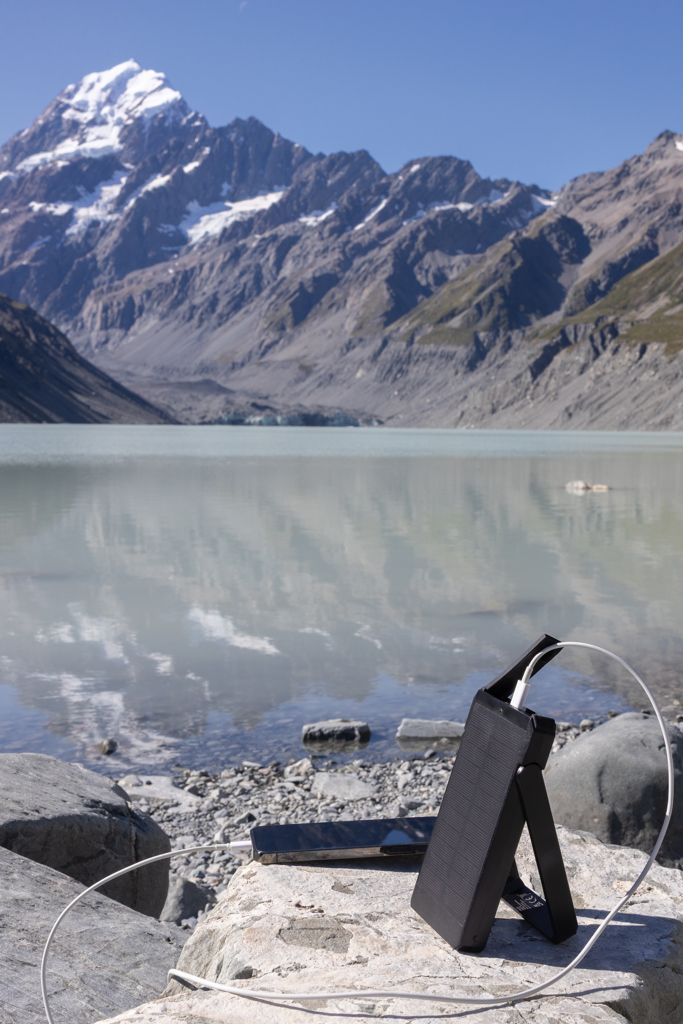 Skywave 10000mAh Solarpowerbank aus RCS recycelt. Kunststoff