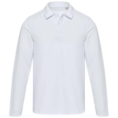 Apollo 245 g/m² Langarm Poloshirt Unisex - weiss / XS