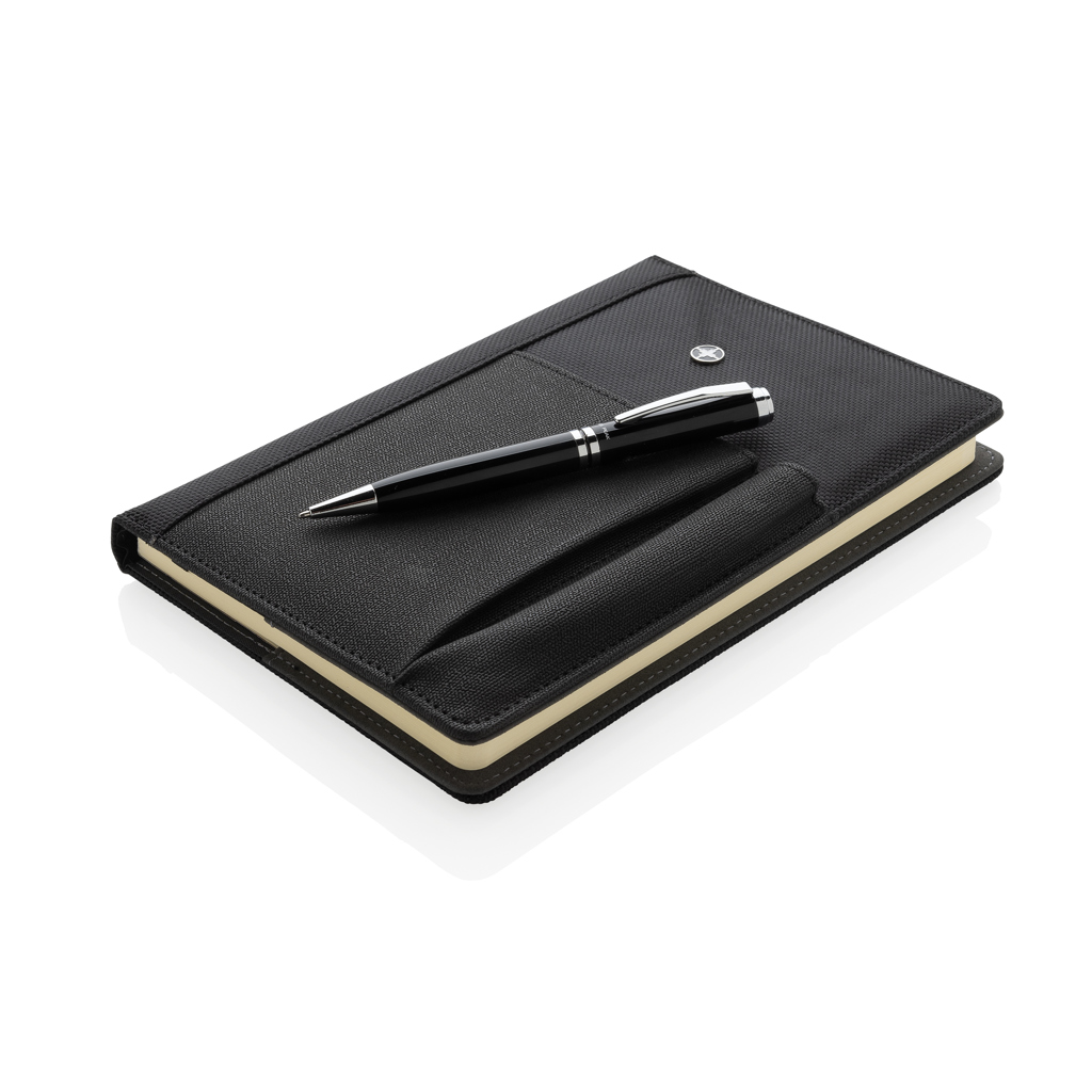 Notizbuch und Stift