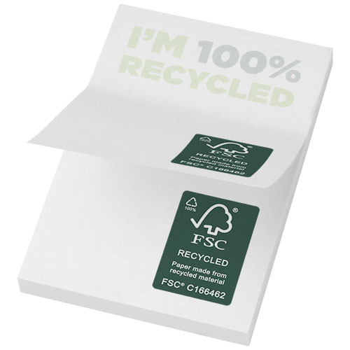 Sticky-Mate® recycelte Haftnotizen 50 x 75 mm  - weiss / 25 Seiten