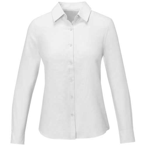 Pollux 130 g/m² Damenbluse mit langen Ärmeln - weiss / XS
