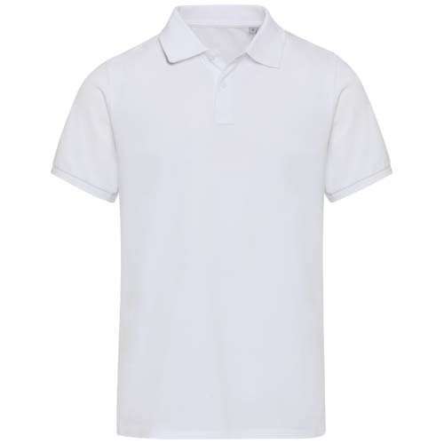 Beryl 220 g/m² Kurzärmeliges Poloshirt Bio-Recyclingmaterial (OCS), unisex - weiss / XS