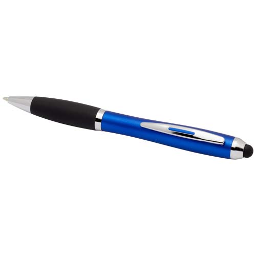 Nash RCS Stylus Kugelschreiber aus recyceltem Kunststoff mit farbigem Schaft und schwarzem Griff (blaue Tinte) - royalblau