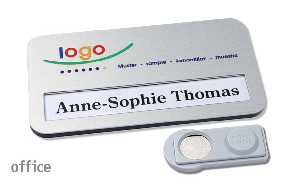 Namensschild office 35 "alu-print"