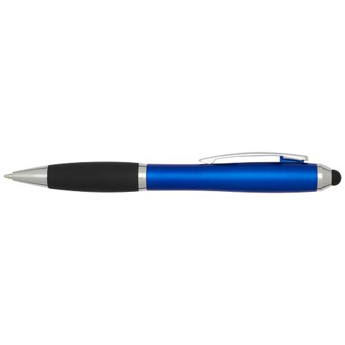 Nash RCS Stylus Kugelschreiber aus recyceltem Kunststoff mit farbigem Schaft und schwarzem Griff (blaue Tinte) - royalblau