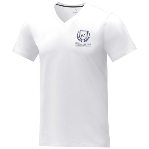 Somoto T-Shirt mit V-Ausschnitt für Herren   - weiss / XS