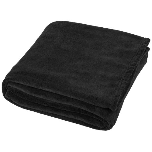 Bay Plaid-Decke aus extraweichem Coral-Fleece - schwarz