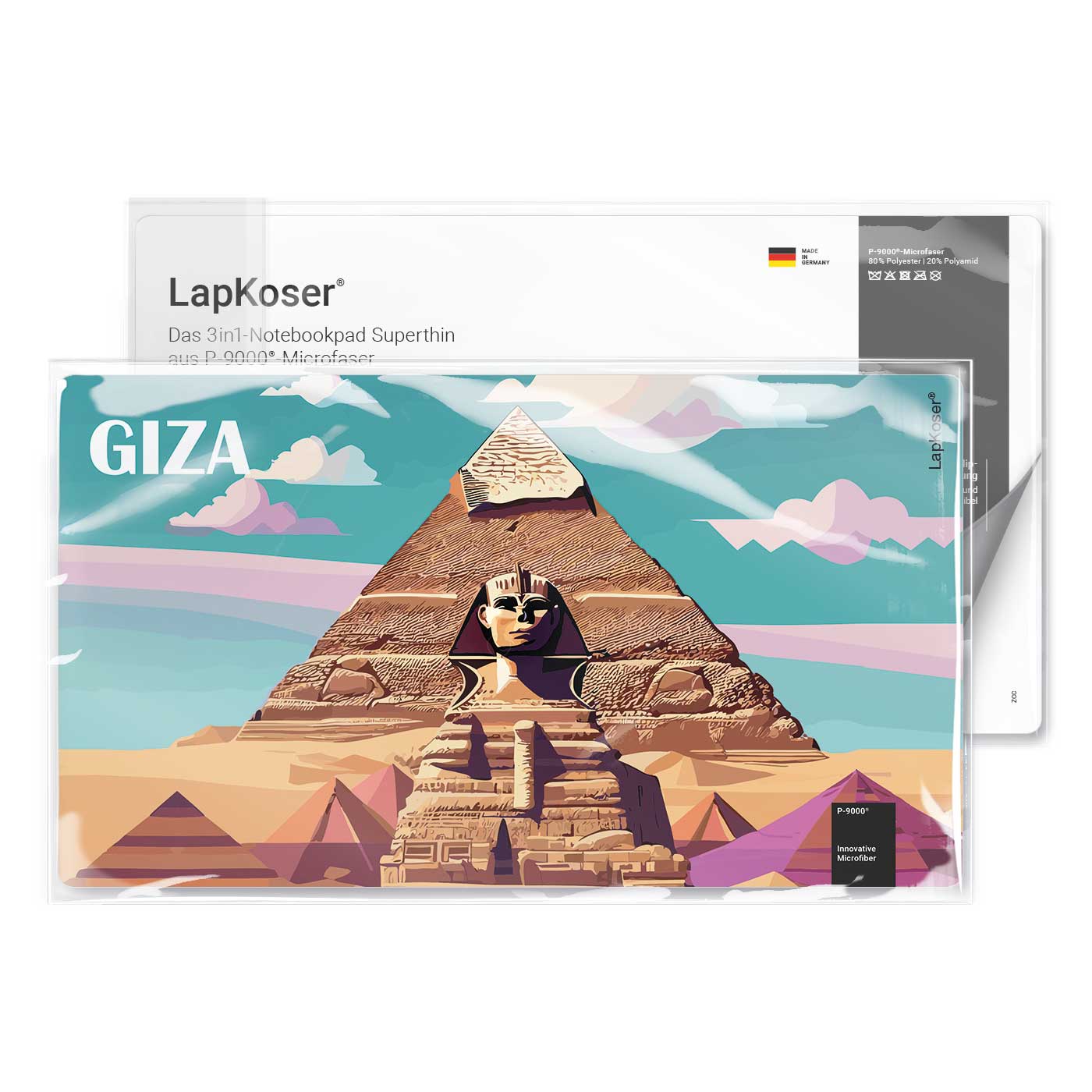 LapKoser® 3in1 Notebookpad 28x16 cm, All-Inclusive-Paket