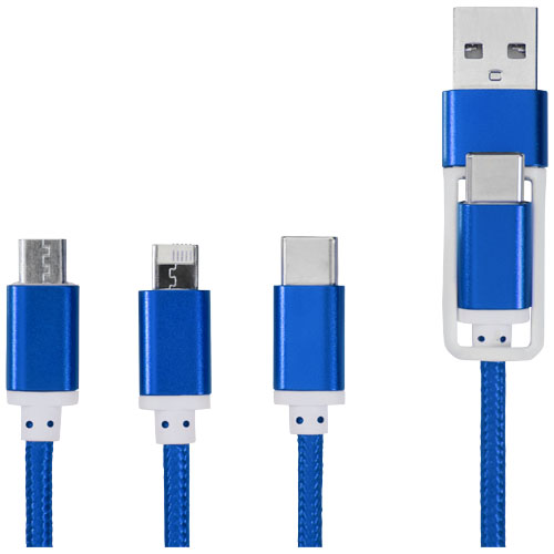Versatile 5-in-1-Ladekabel - royalblau