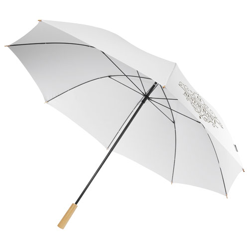 Romee 30'' windbeständiger Golfschirm aus recyceltem PET - weiss