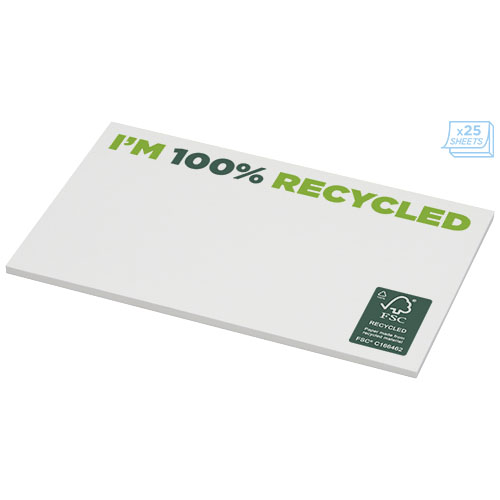 Sticky-Mate® recycelte Haftnotizen 127 x 75 mm - weiss / 25 Seiten
