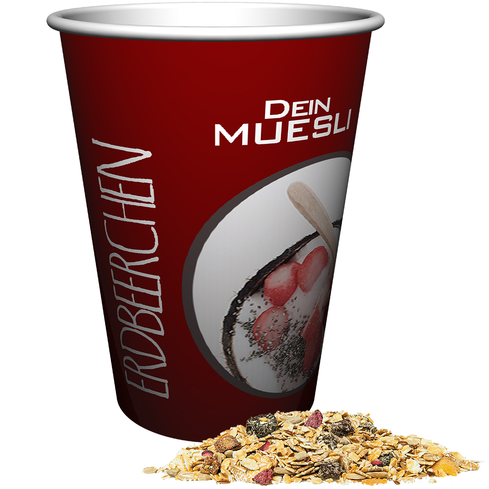 Bio Müsli Erdbeerchen, ca. 50g, Snackbecher Maxi