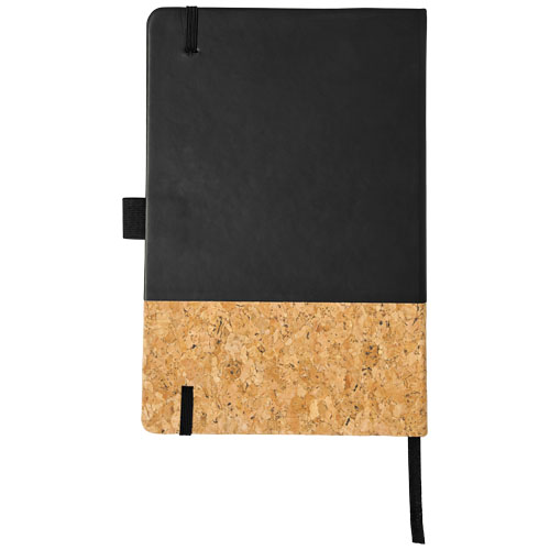 Evora A5 Notizbuch Thermo PU mit Kork - schwarz