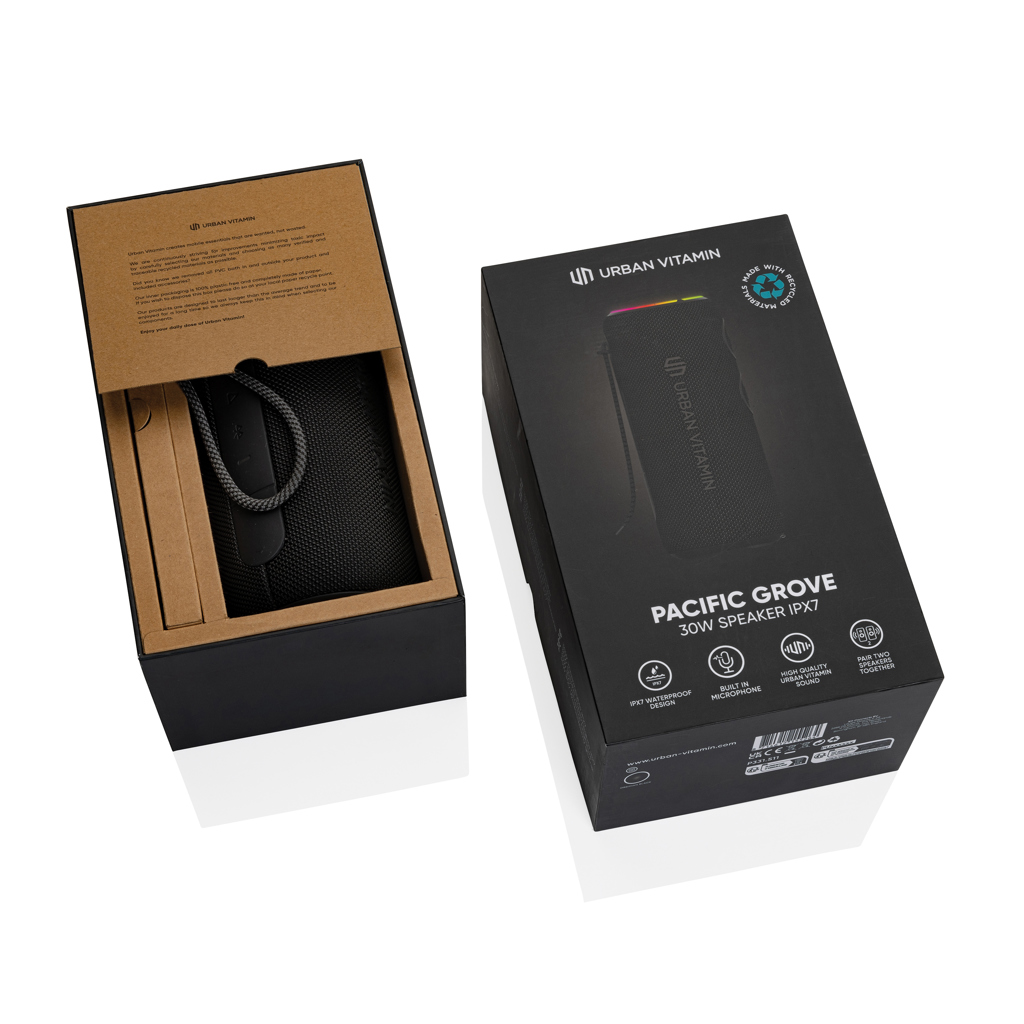 Urban Vitamin Pacific Grove 30W IPX7 Speaker aus RCS Plastik