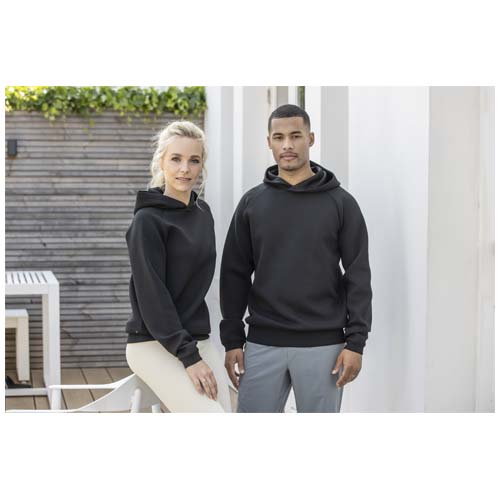 Danali 350 g/m² Sport Kapuzenpullover mit Interlock Strick Unisex - schwarz / XS