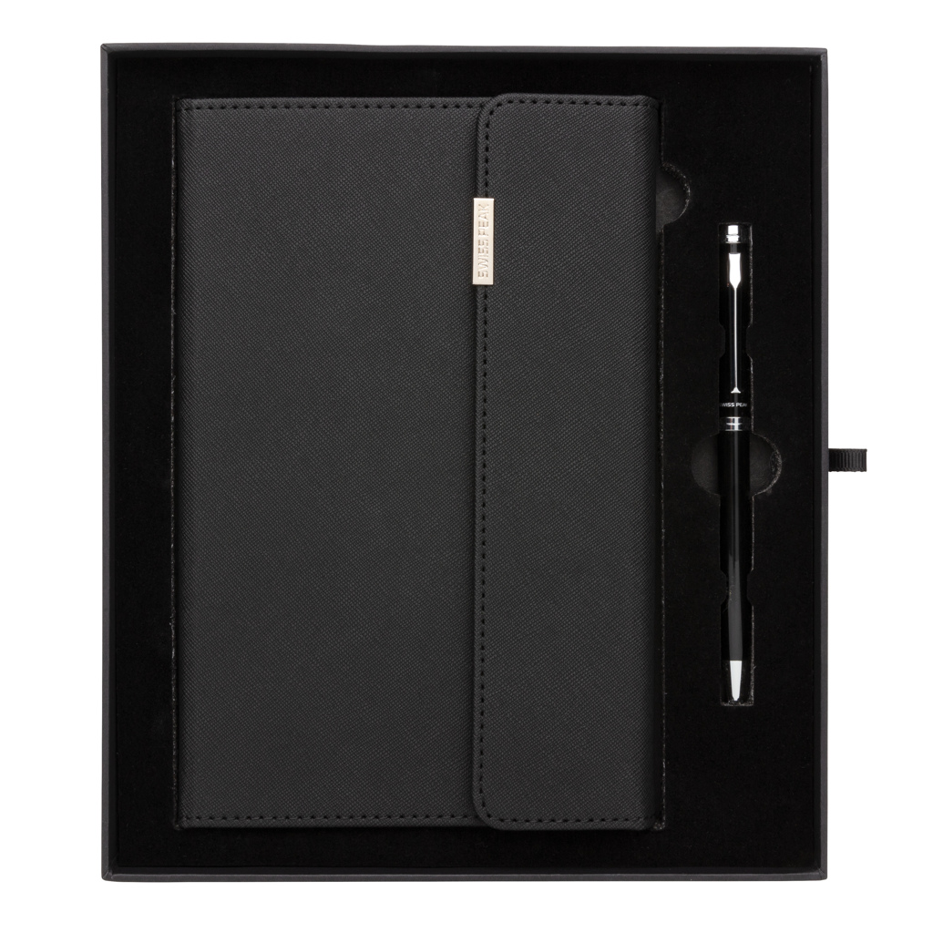 Swiss Peak Deluxe A5 Notizbuch mit Stift
