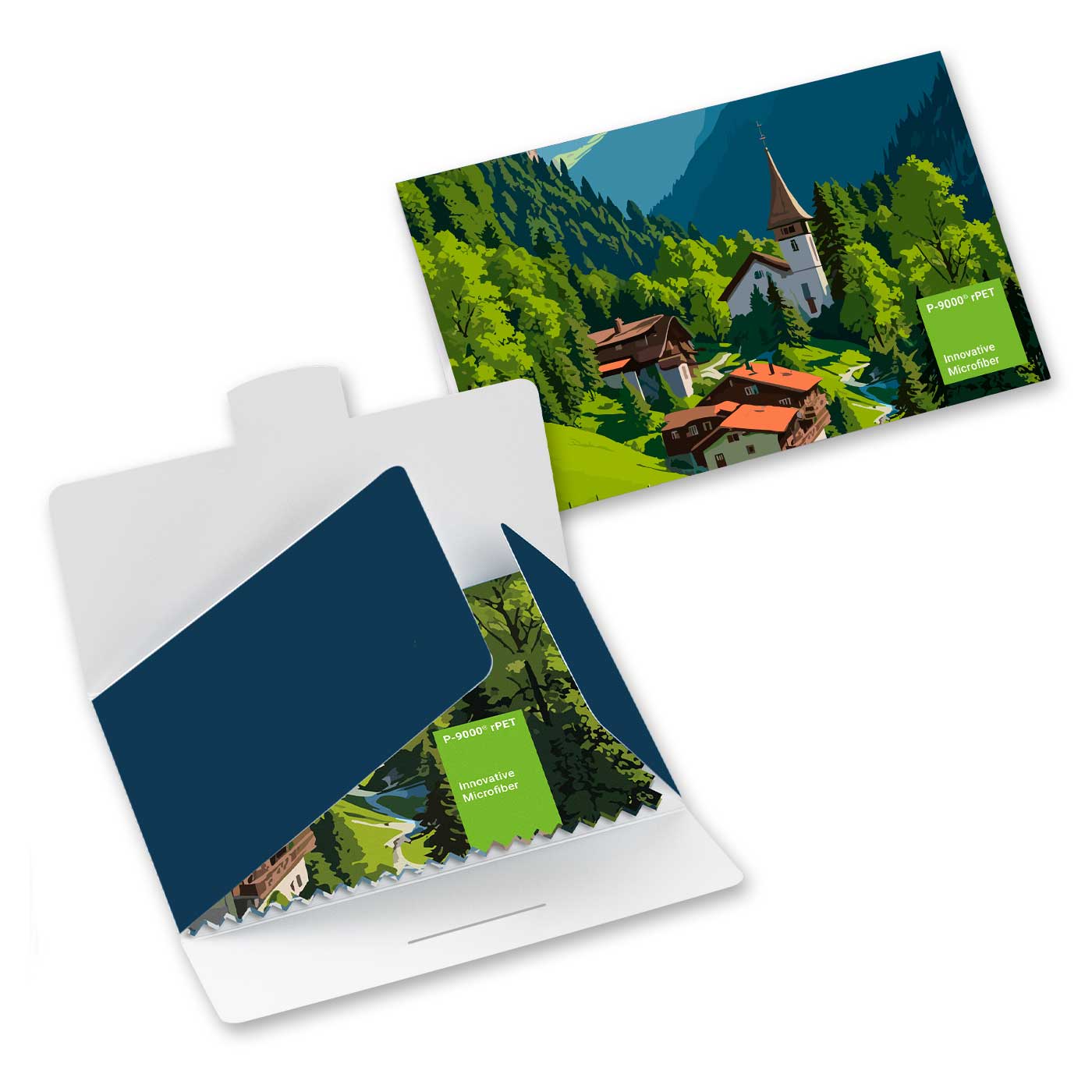 POLYCLEAN rPET Brillenputztuch 18x15 cm, All-Inclusive-Paket Express