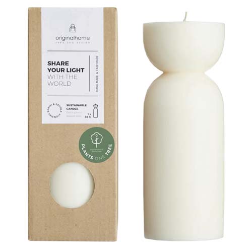 Originalhome Bio-Kerze – Medium - offwhite
