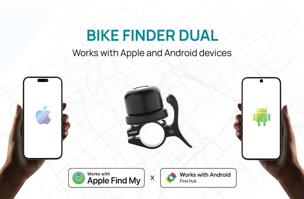 Bikefinder Dual Fahrradklingel mit weltweiter Ortung