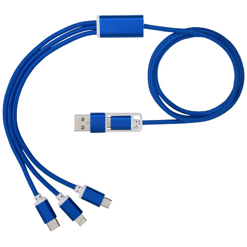 Versatile 5-in-1-Ladekabel - royalblau