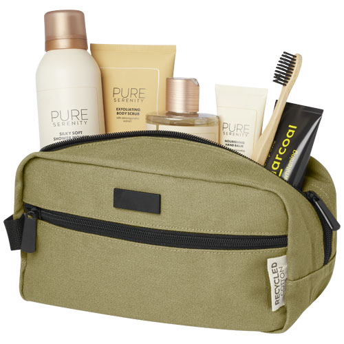 Joey Kosmetiktasche aus GRS recyceltem Canvas 3,5 L - olive