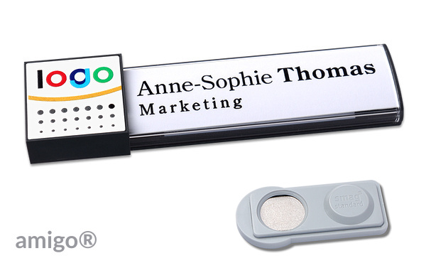 Namensschild amigo® square "alu-print"