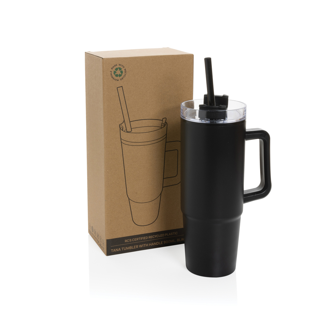 Tana Becher aus RCS recyceltem Kunststoff mit Griff 750ml