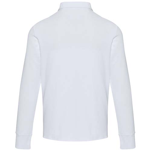 Apollo 245 g/m² Langarm Poloshirt Unisex mit Reißverschluss - weiss / XS