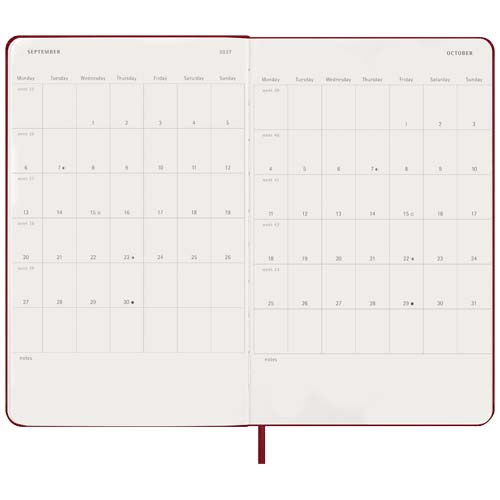 Moleskine Hardcover 12 Monate Tageskalender - scharlachrot