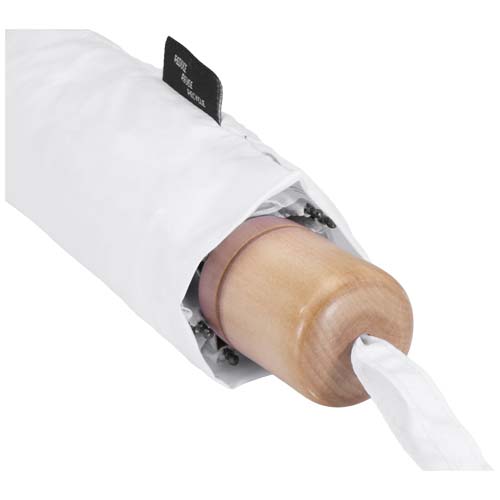 Dane 21" RPET Kompaktregenschirm - weiss