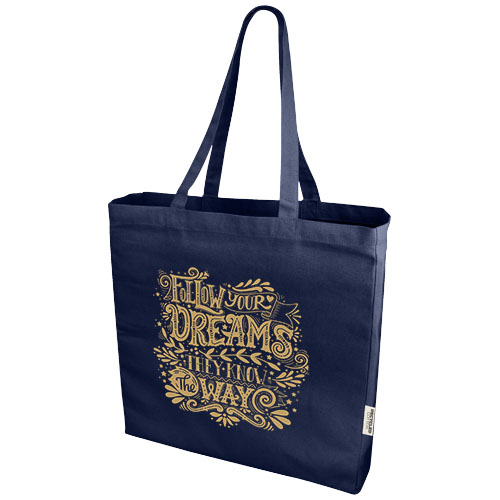 Odessa 220 g/m² GRS recycelte Baumwoll Tragetasche 13L - navy