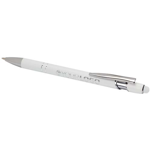 Kish Kugelschreiber mit silbernem Finish  - weiss